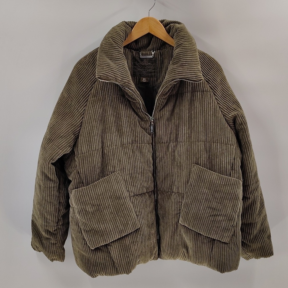 Jou Jou Women's Corduroy Zip Up Jacket Size XL NWOT